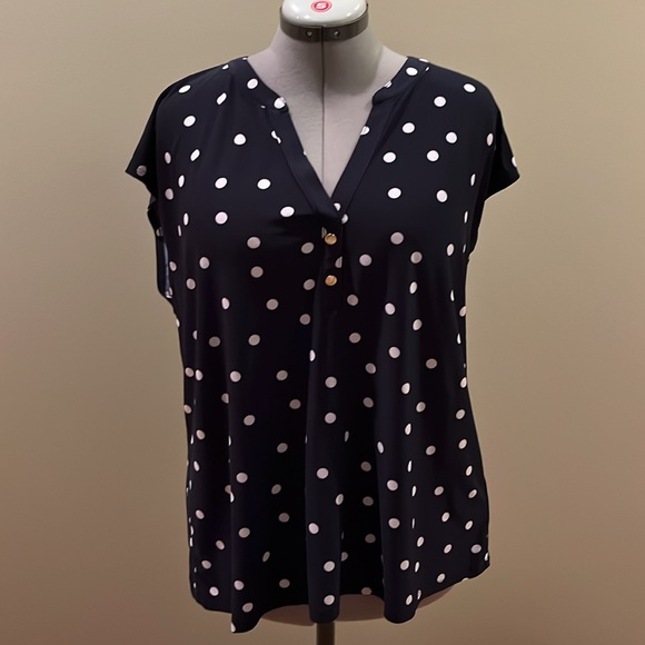 Blue polka dot blouse - Picture 2 of 2